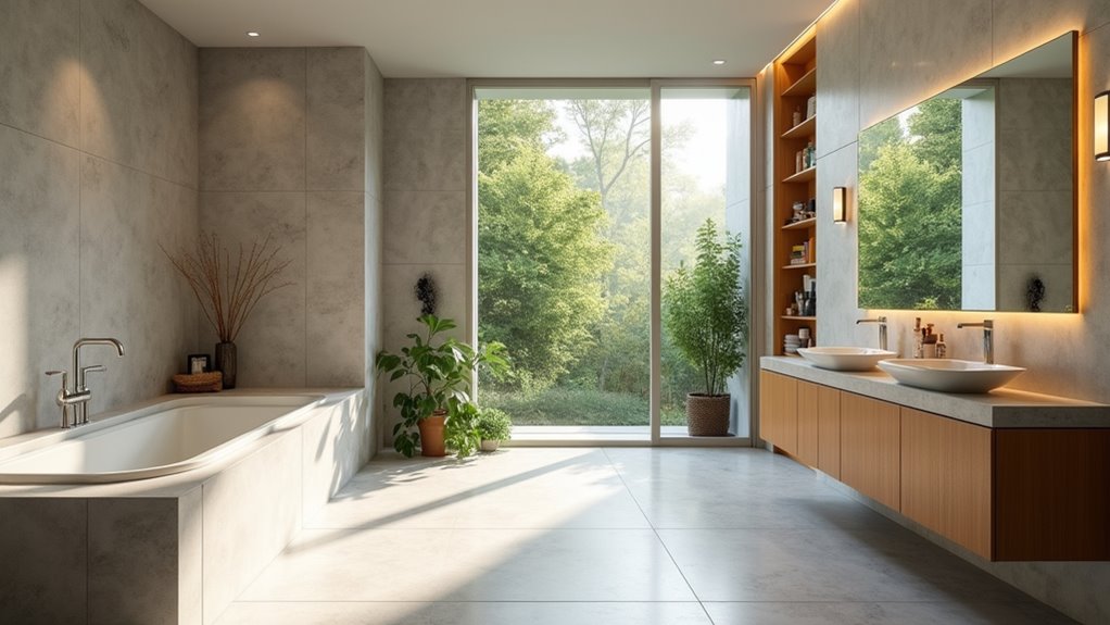 natural wood bathroom aesthetics