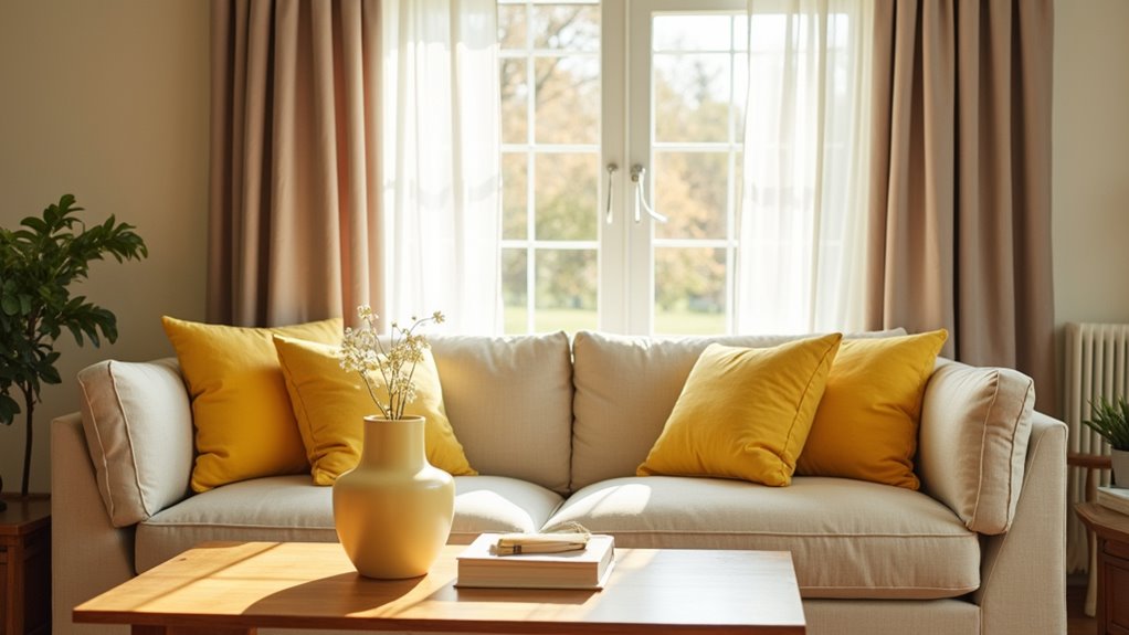 neutral tones enhance yellow