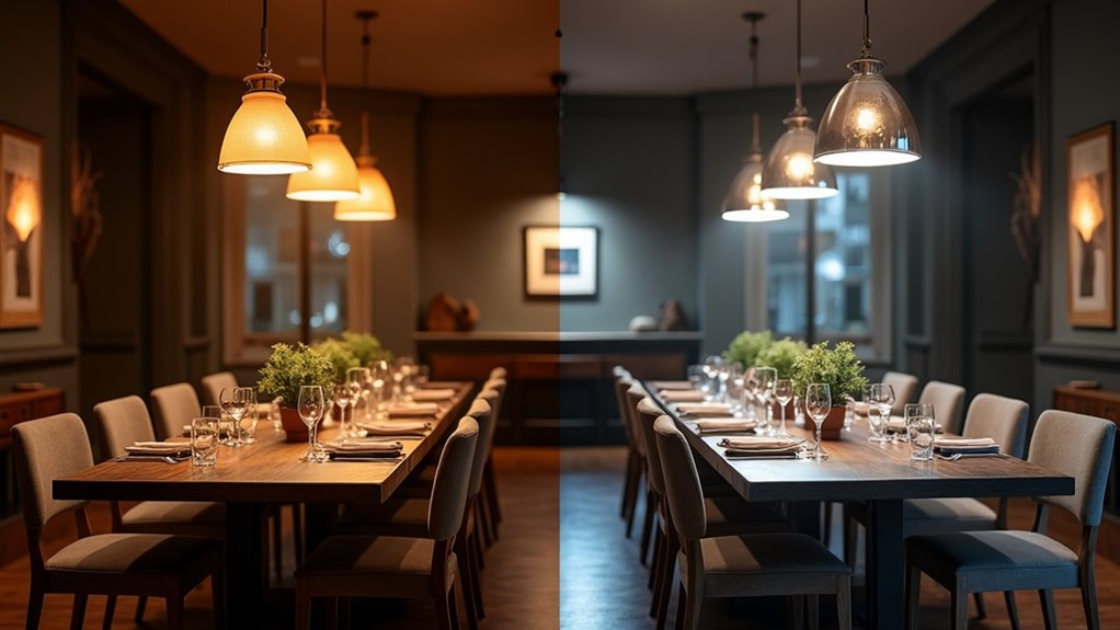 optimal lighting for dining