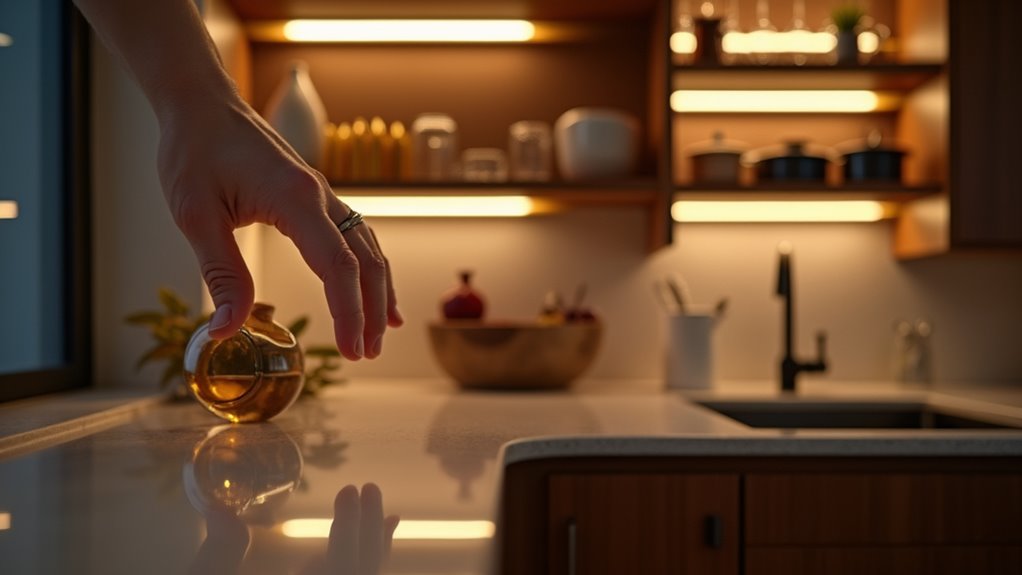 powering on kitchen lights