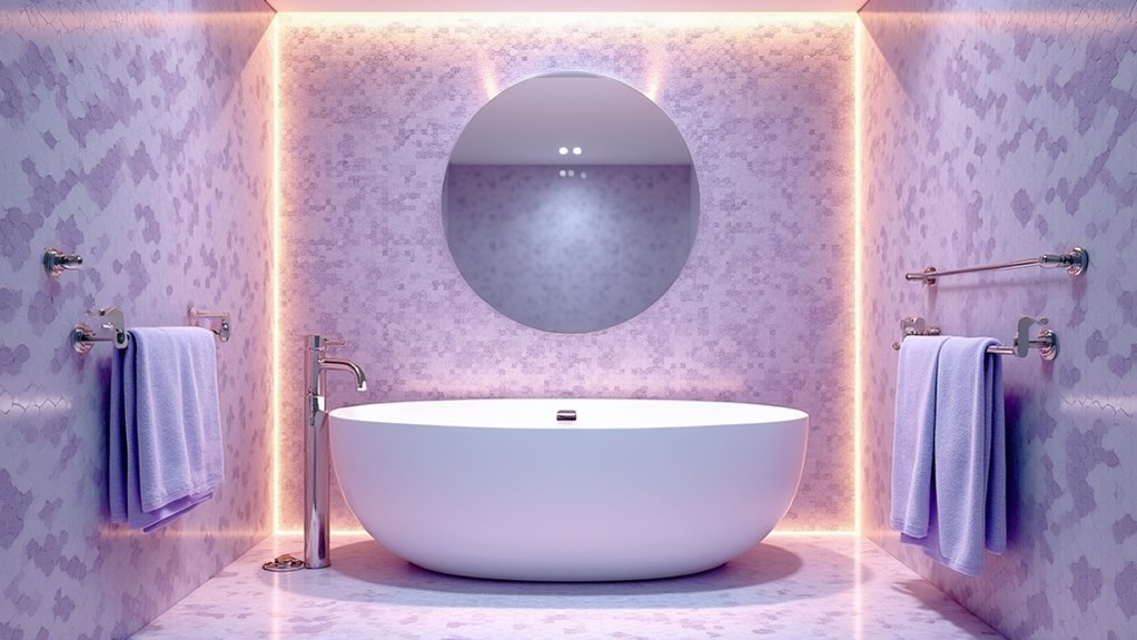 purple mosaic tile applications
