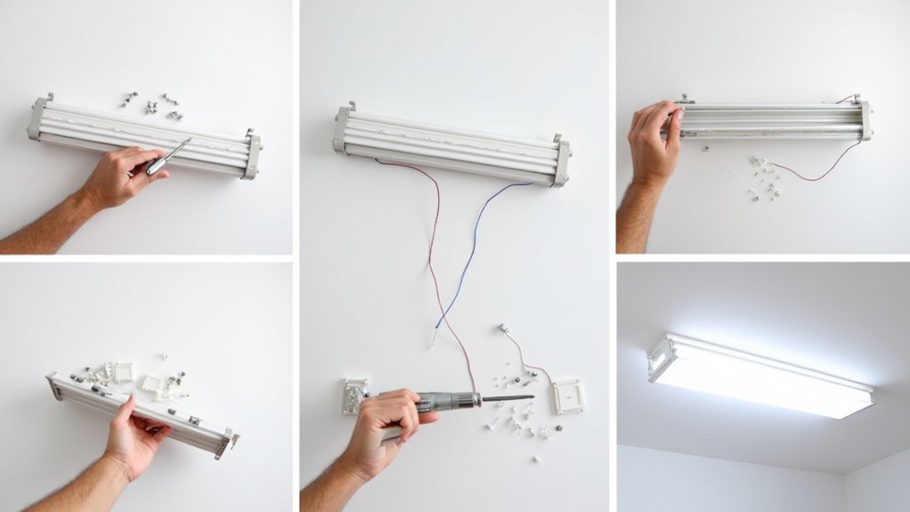 remove fluorescent light box