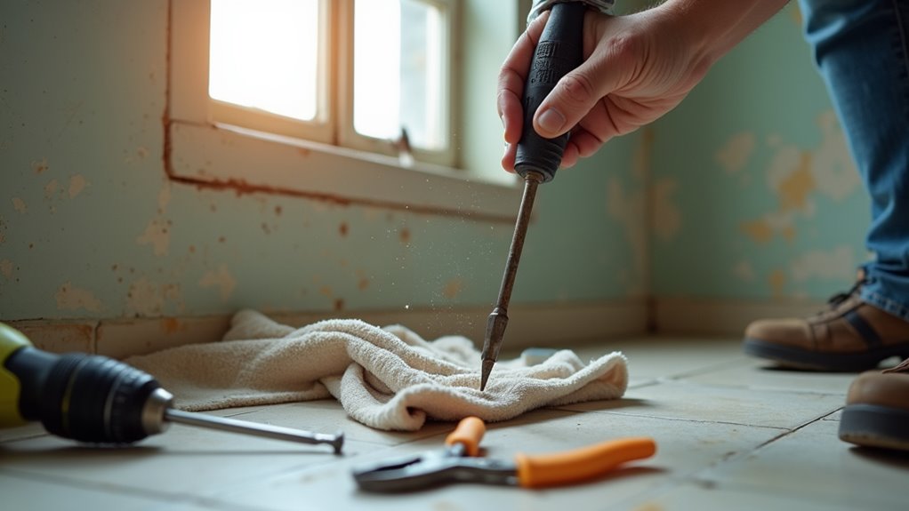 removing old bathroom fan
