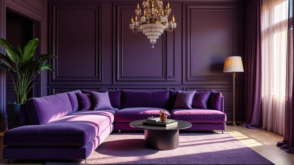 rich purple aesthetic balance