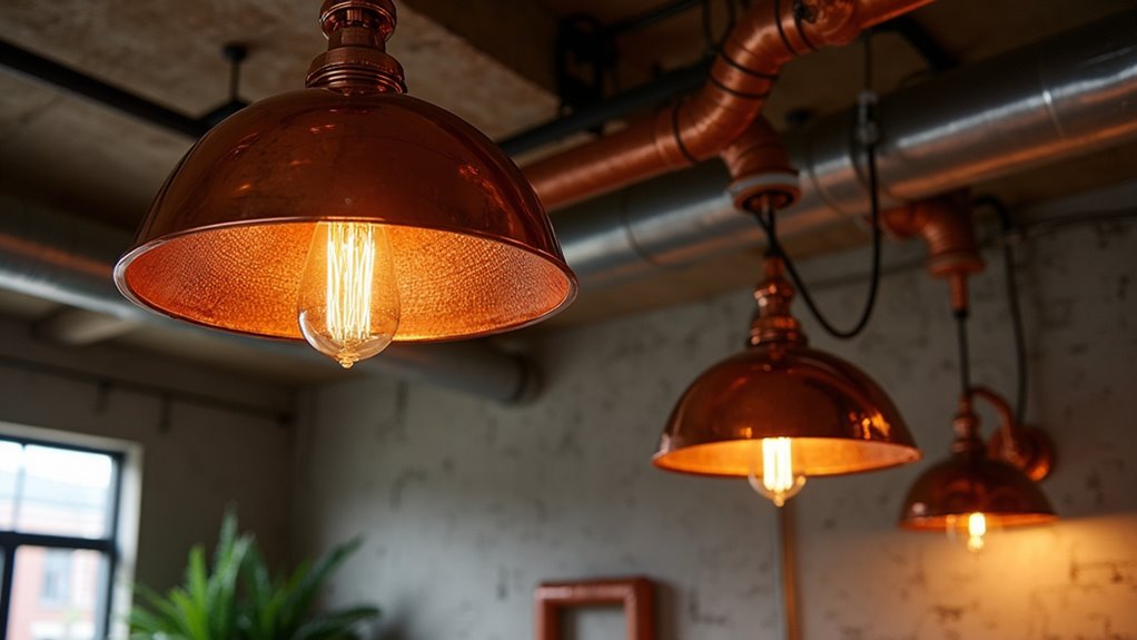 rustic industrial copper ceiling