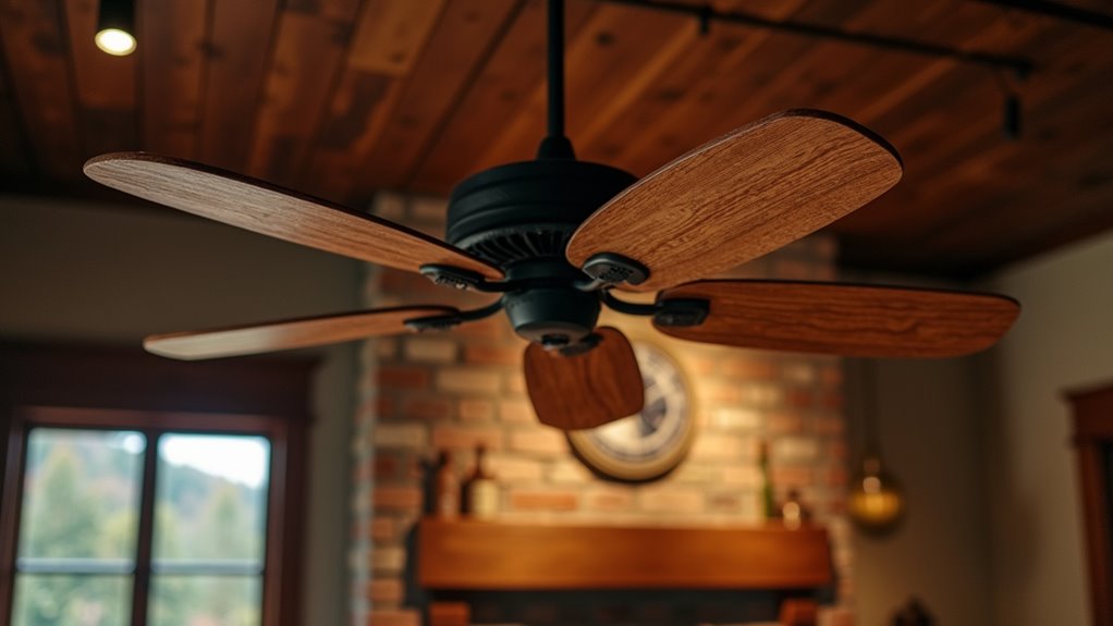 rustic wood fan aesthetics