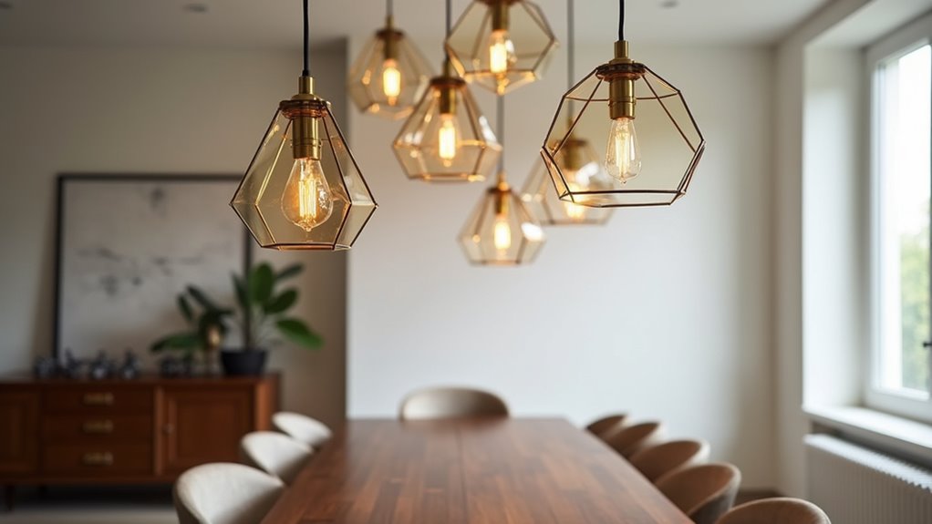 sculptural pendant lighting clusters