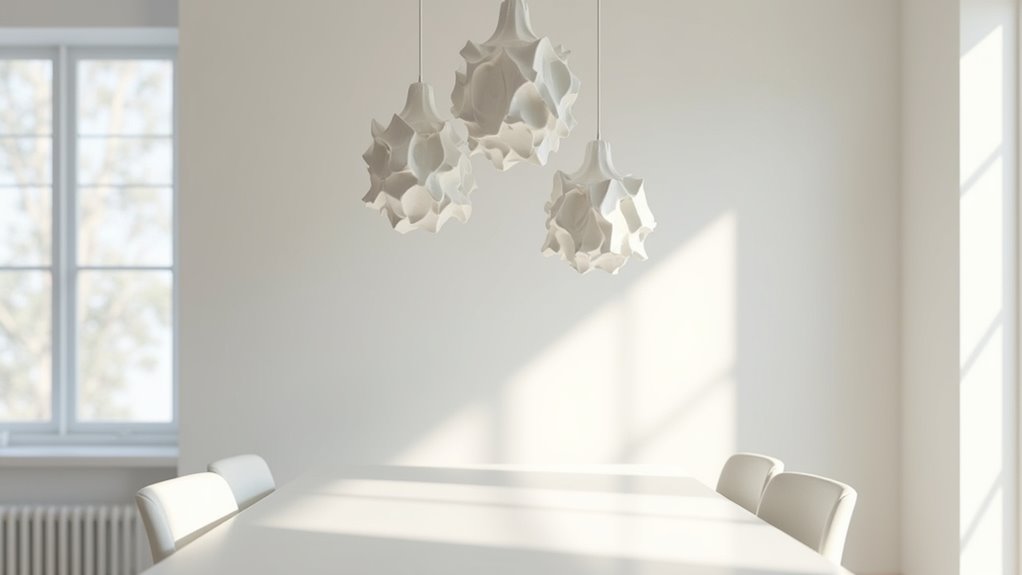 sculptural pendant lights elegance