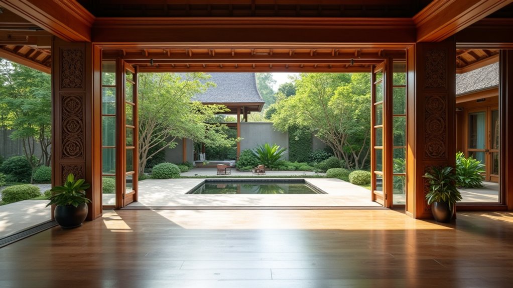 seamless tropical living spaces