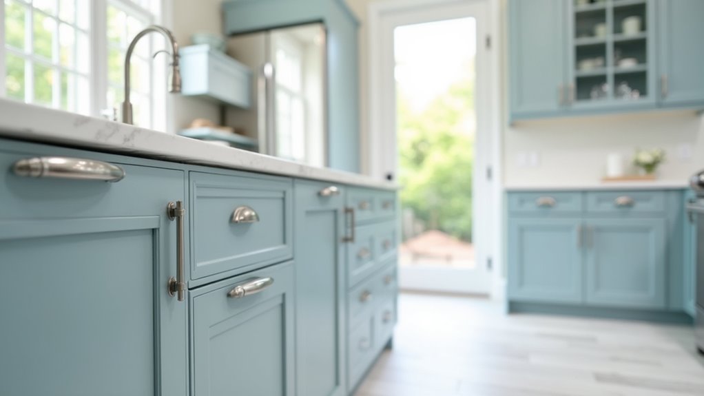 serene blue gray kitchen retreat