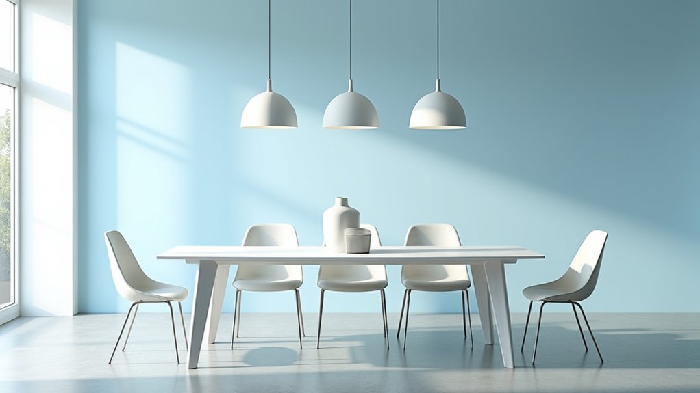 serene light blue minimalism
