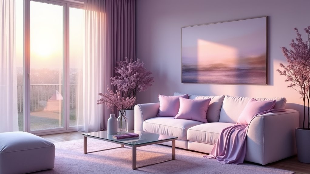 serene lilac living spaces