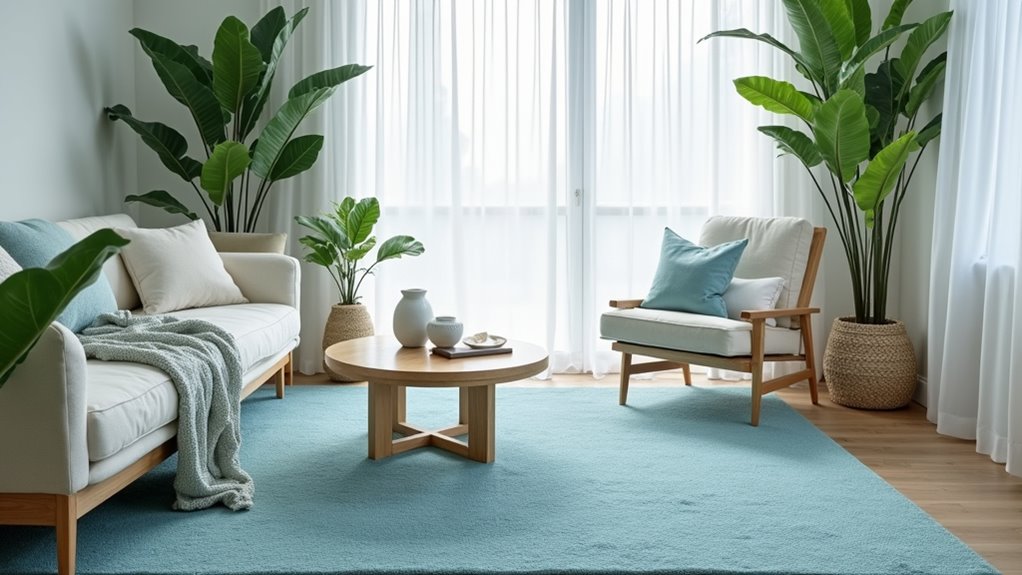 serene scandinavian living space