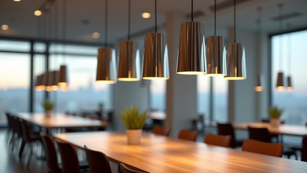 sleek chrome linear lighting