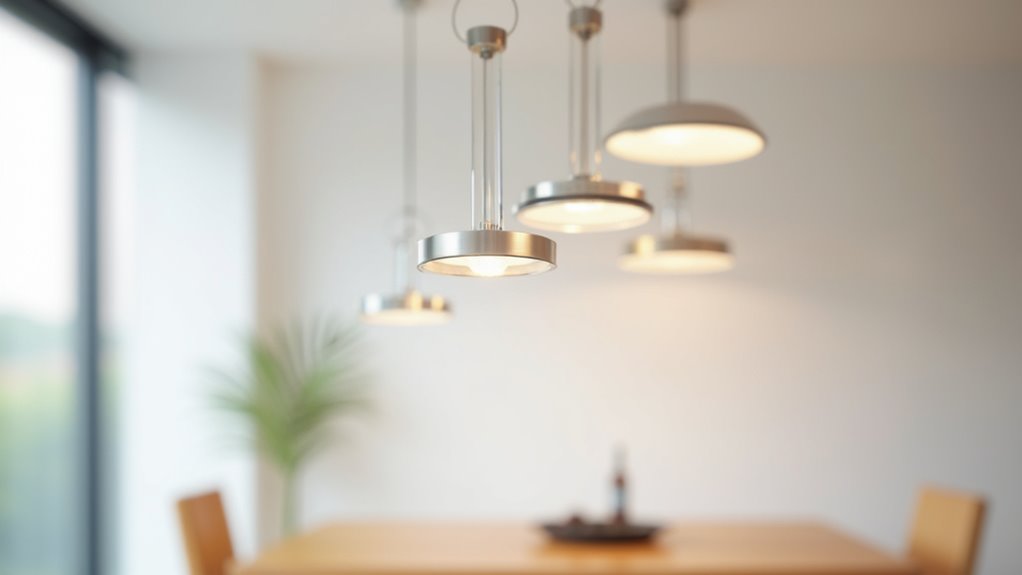 sleek energy efficient dining lighting