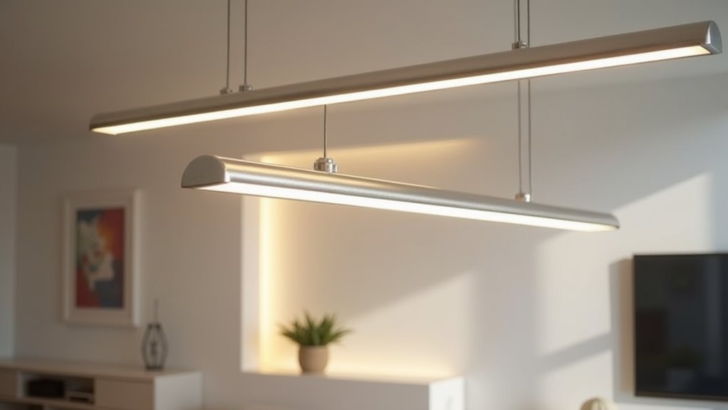 sleek metallic ambient lighting