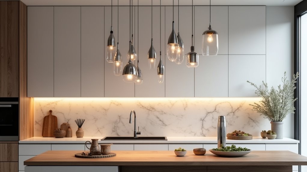 sleek modern pendant lighting