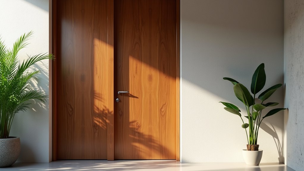 sleek sustainable wooden doors
