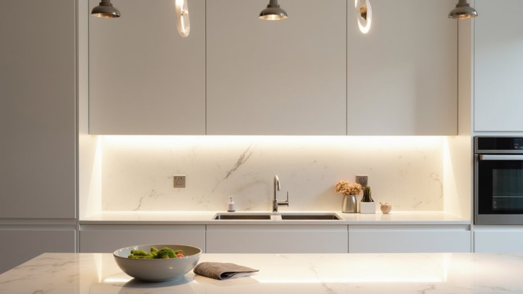 sleek versatile kitchen lighting