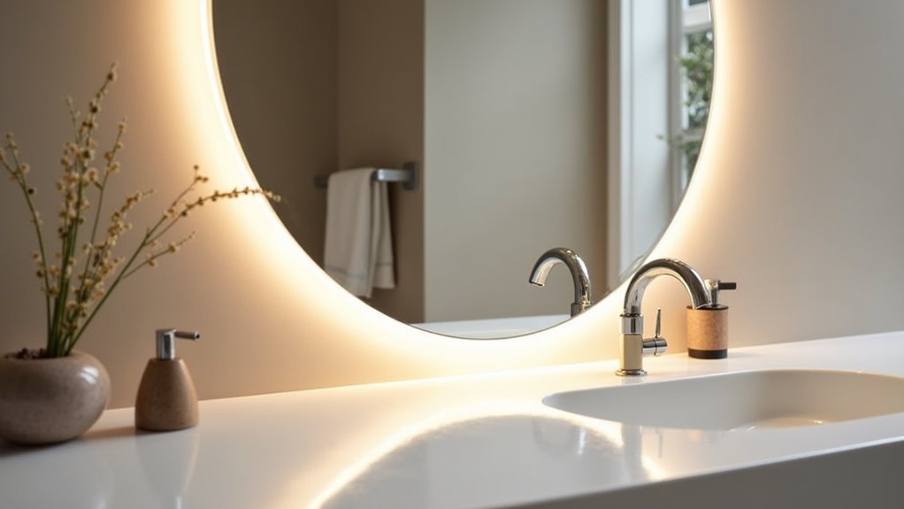 sophisticated functional bathroom mirrors