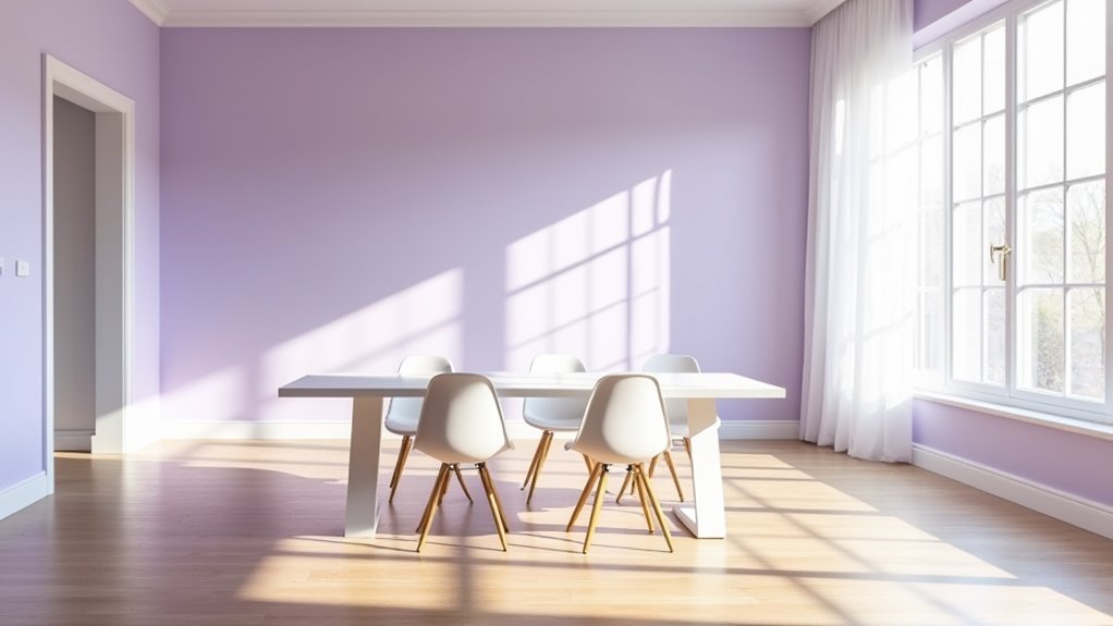sophisticated violet dining ambiance