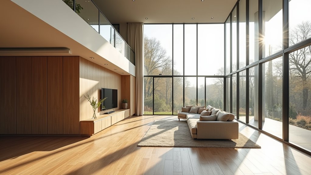 spacious light filled living environment