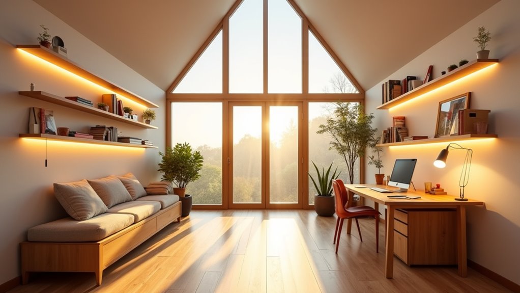 strategic lighting enhances small spaces