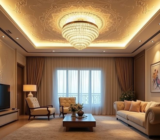 5 Stunning False Ceiling Light Designs for Your Living Room