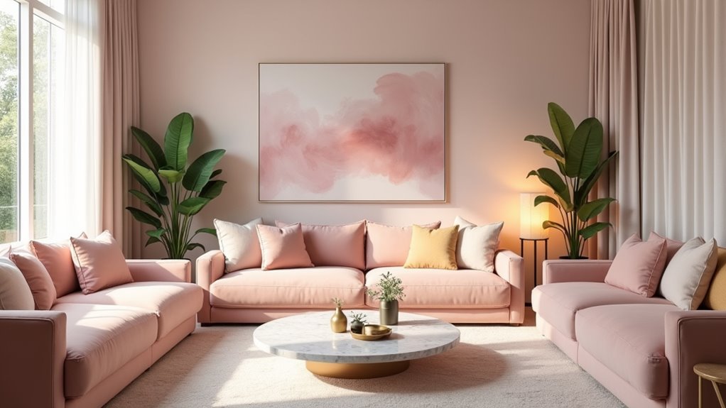 stunning light pink decor