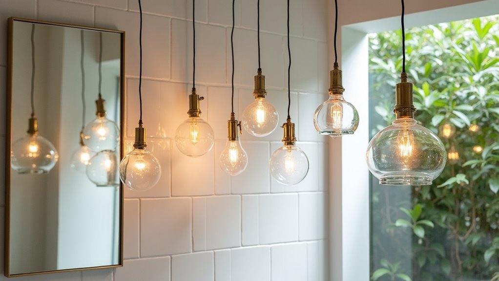 stylish bathroom pendant lighting