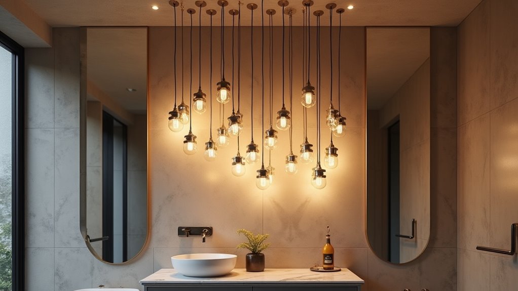 stylish energy efficient bathroom lighting