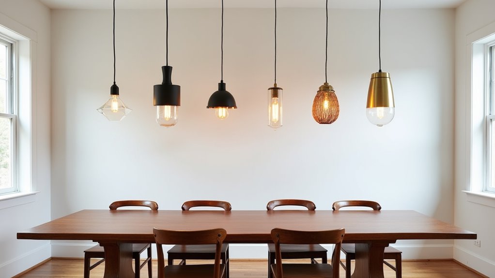 stylish three light dining fixtures