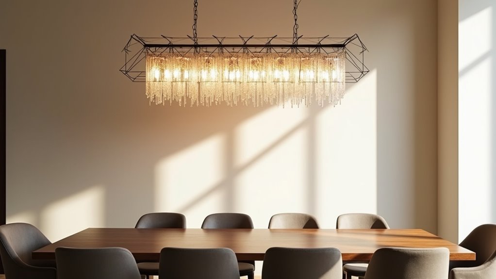 symmetrical lighting for dining