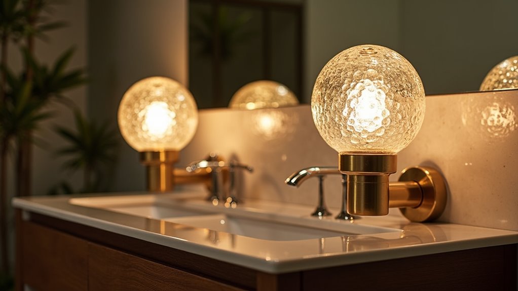 textured glass lighting design