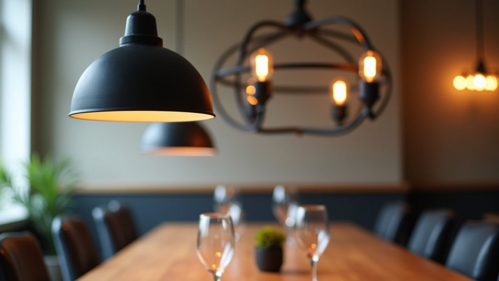 top black dining lights