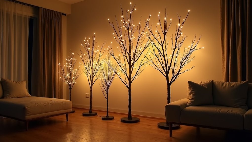 top living room light trees