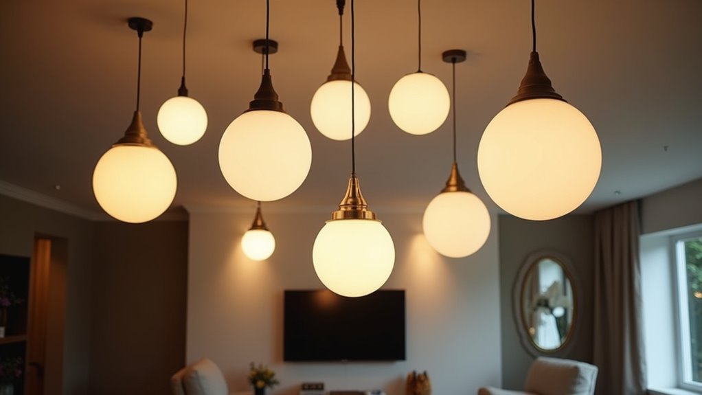 top round living room lights
