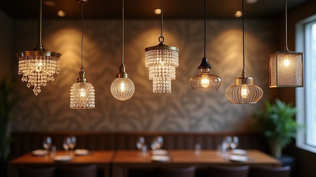 transitional dining room lighting