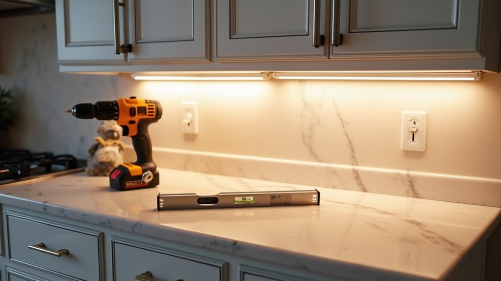 under cabinet profile installation