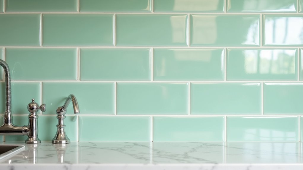 vibrant retro green tiles