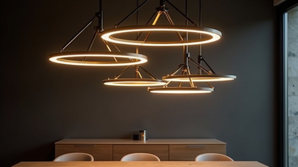 voice controlled circular lighting systems