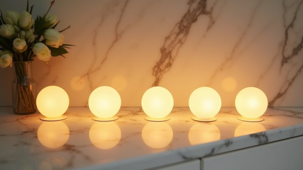 warm cozy bathroom ambiance