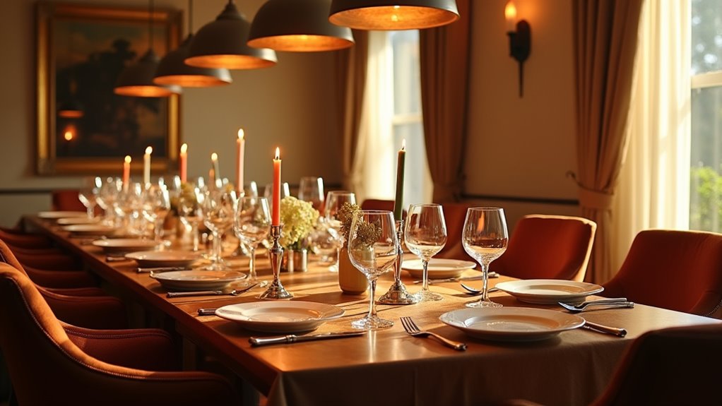 warm lighting enhances dining experience