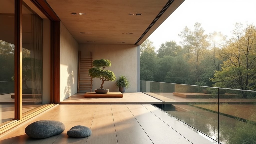 zen minimalist balcony escape
