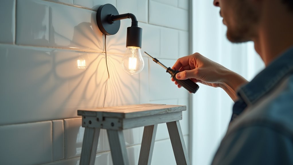 bathroom light flashing repair
