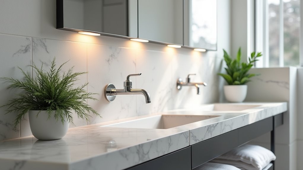 bathroom wall light height