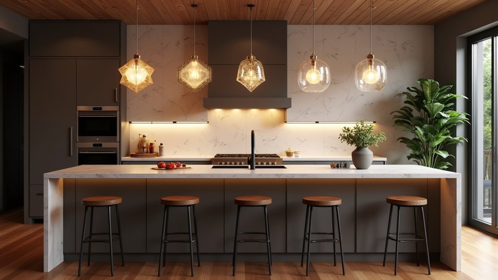 beautiful kitchen island lighting