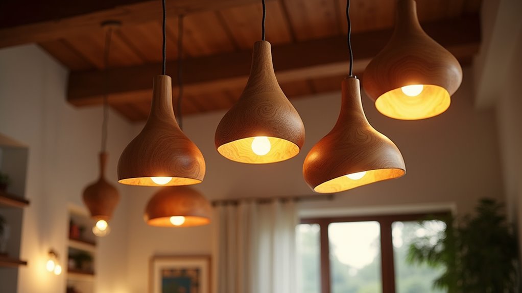 beautiful wooden ceiling lights