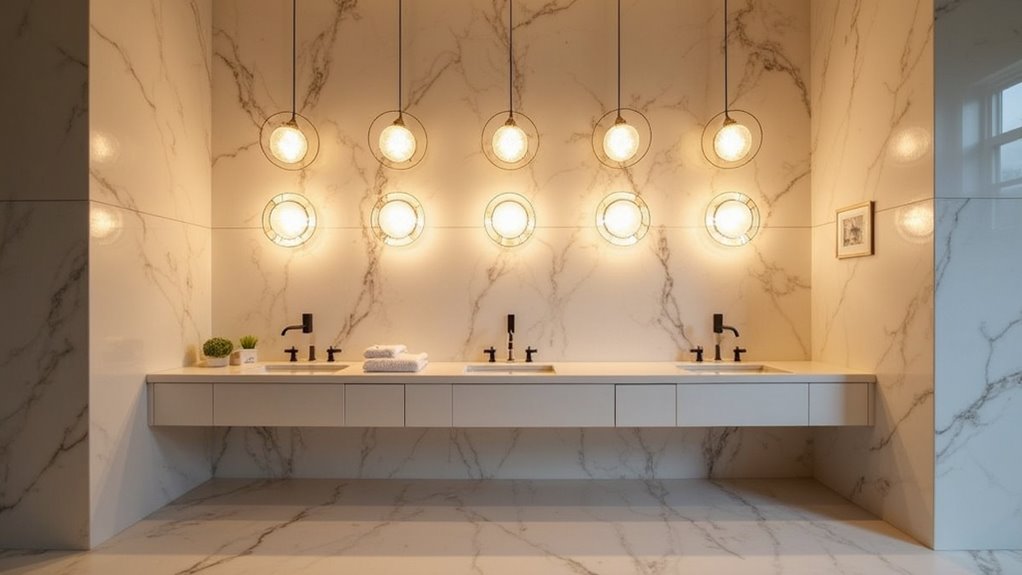 circular bathroom lighting options