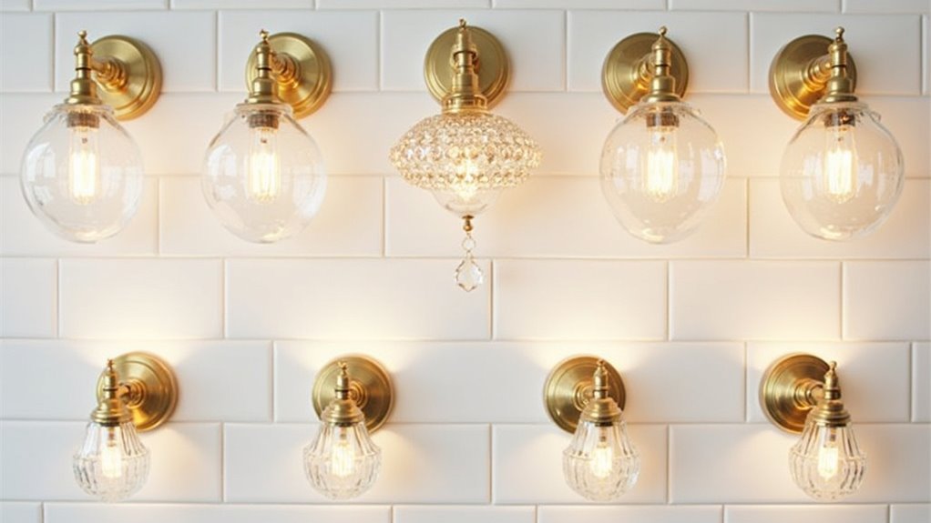 gold bathroom light fixtures